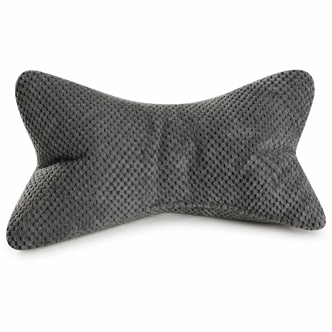 ReWu Leseknochen Mittelgrau 41,6 x 25 x 16 cm | Ergonomisches Stützkissen mit weicher Struktur, Form