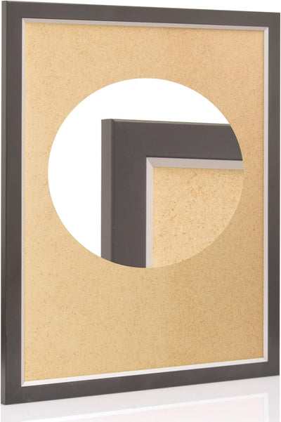 Stallmann Design 'My Frames' Bilderrahmen 50 x 100 cm | Farbe: Schwarz-Silber | eleganter Rahmen - s