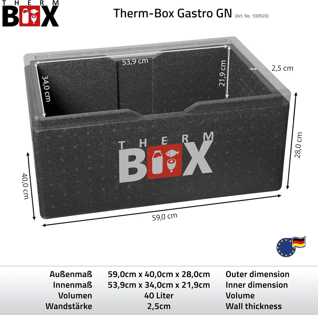 THERM BOX Profi Styroporboxen 5L bis 80L stapelbar Isolierbox Thermobox Warmhaltebox Kühlbox Thermob