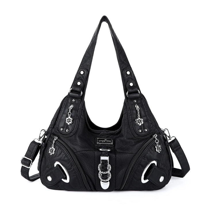 Angel Kiss Damen Schultertasche Hobo Tasche Umhängetaschen Schlusstaschen Henkeltaschen weiches PU L