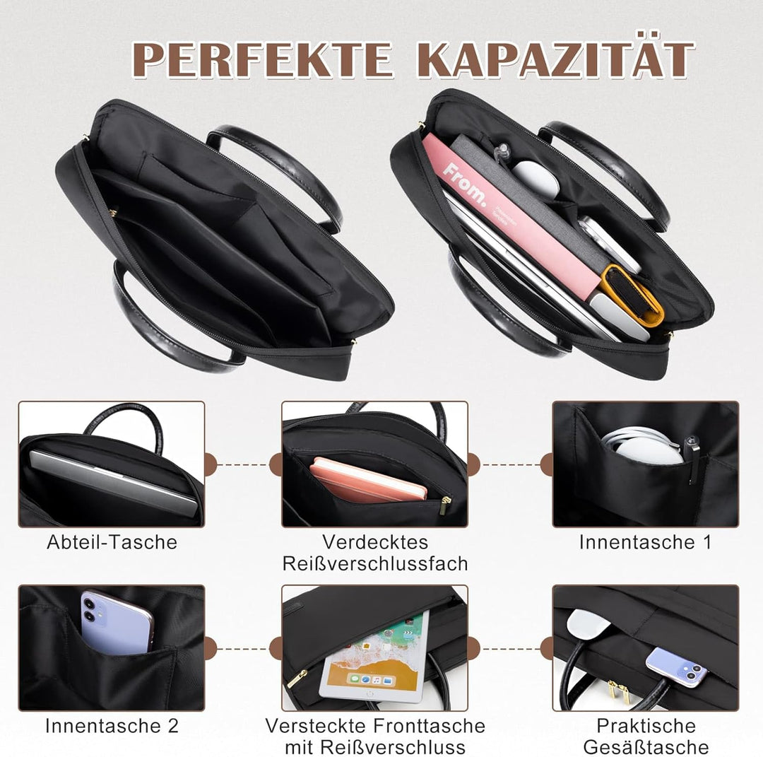 RAINYEAR 14 Zoll Laptop Hülle Umhängetasche Kompatibel mit 14 "Notebook-Computer Chromebook, Polyest