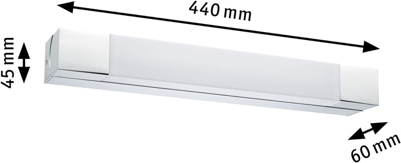 Paulmann 79714 LED Deckenleuchte Spiegelleuchte Quasar incl. 1x7,5 Watt IP44 Deckenlampe Chrom, Weis