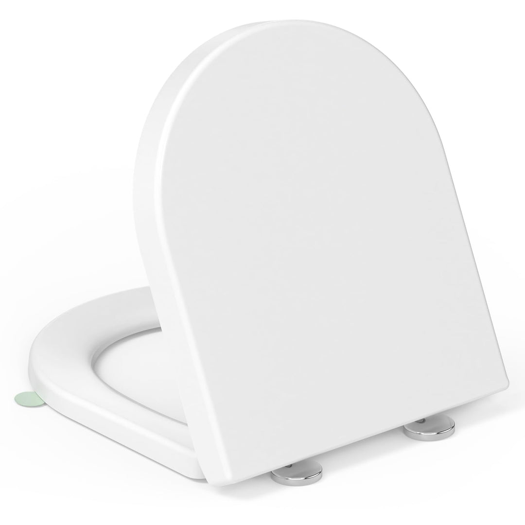 Toilettendeckel mit Absenkautomatik D-Form [KURZ],YEAUPE PRO WC Sitz mit Puller Lid,Toilettensitz mi