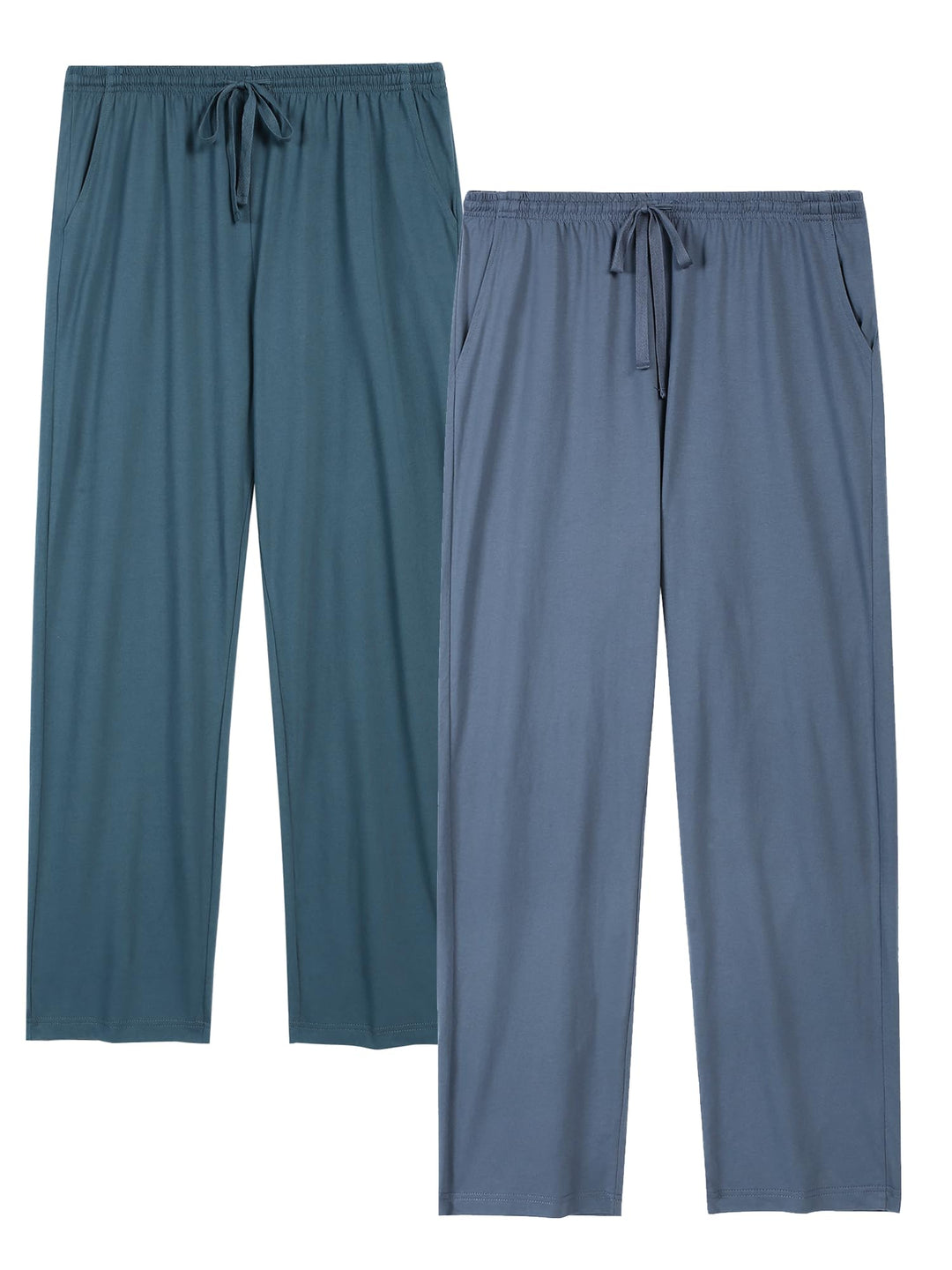 Winovia 2er-Pack Schlafanzughose Herren Lang Leichte Pyjamahose aus Baumwolle Loungewear Hosen Schla