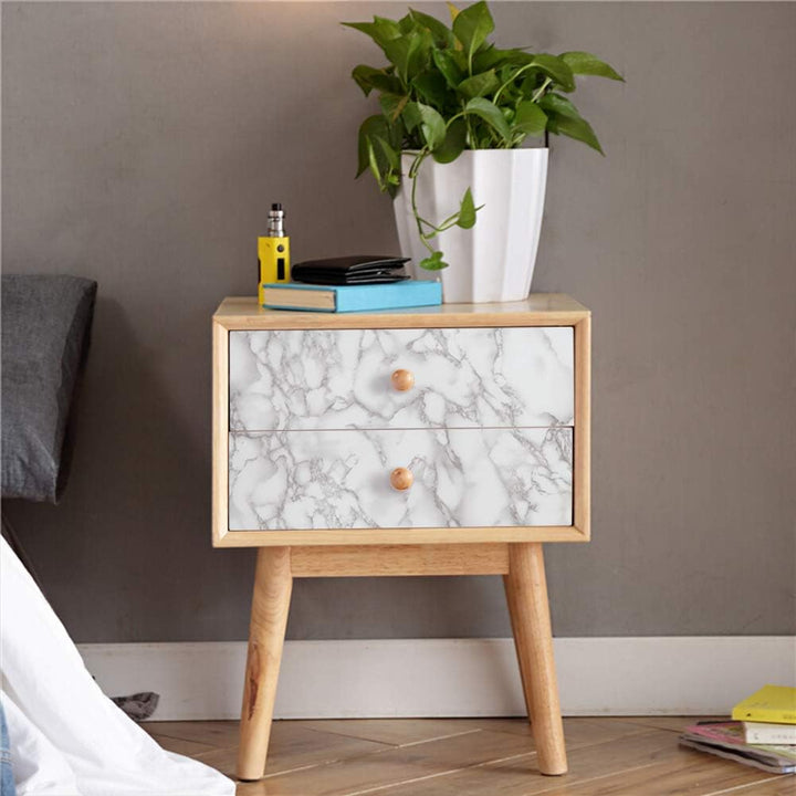 Livelynine 5M X 60 CM Breit Marmor Folie Grau Klebefolie Tisch Möbel Mamorfolie Selbstklebende Folie