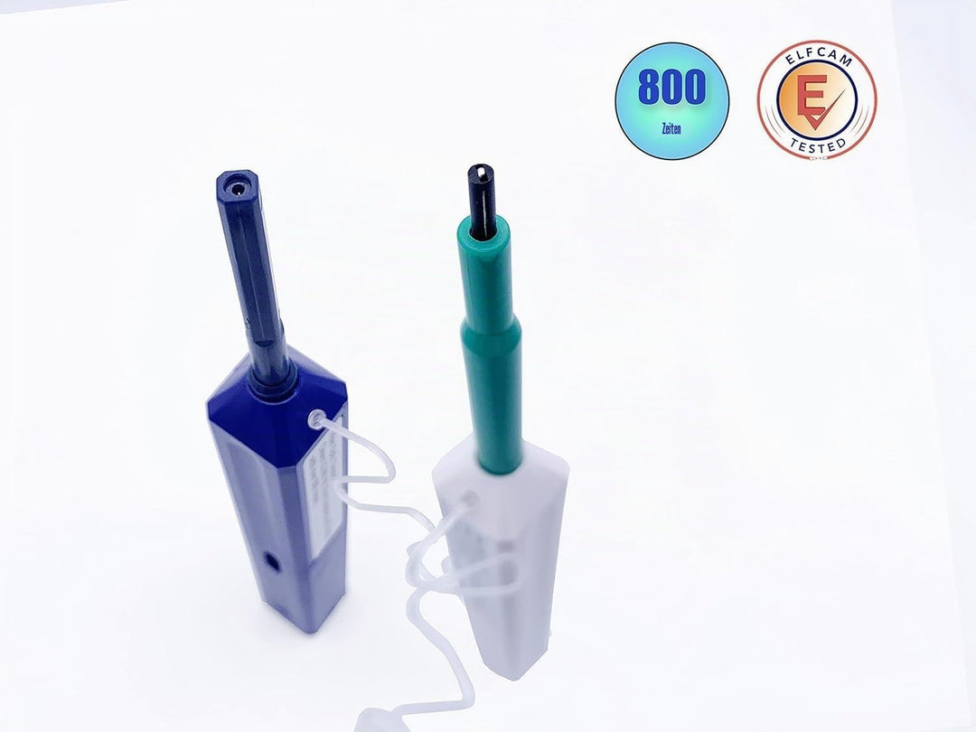 Elfcam® - Glasfaser Reinigungsstifte, LWL Reinigungsstift für LC/SC/FC/ST/ E2000 Steckverbindungen,
