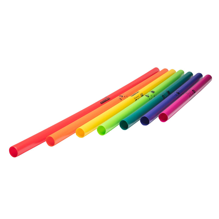 FUZEAU - 3462 – Set mit 7 diatonischen Bass Boomwhackern – auf jeder Röhre stimmt seine bunte Note –