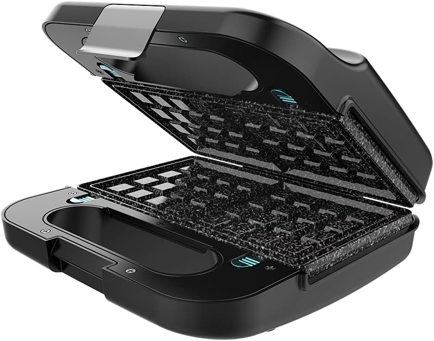 Cecotec 04309 Rock´nToast 4in1 sandwichtoaster, Acero inoxidable, Negro Grill + Quadrate + Dreiecke