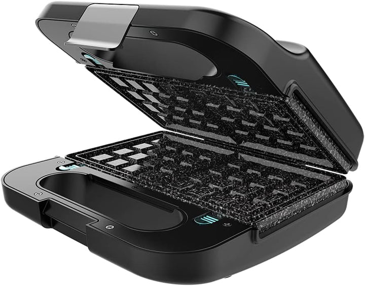Cecotec 04309 Rock´nToast 4in1 sandwichtoaster, Acero inoxidable, Negro Grill + Quadrate + Dreiecke