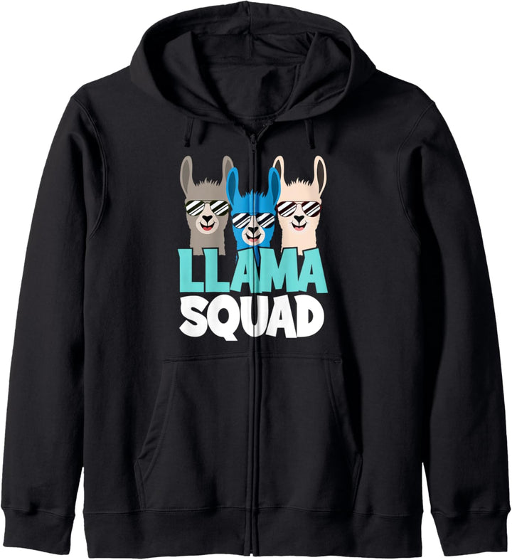 Süsses Lama und Alpaka Lustiges Lama Zoo Lamafan Lamas Kapuzenjacke