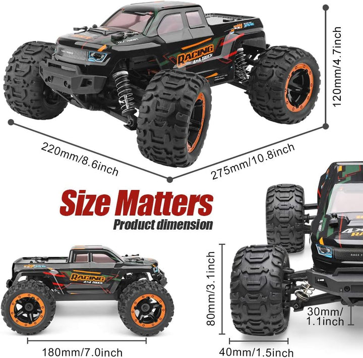 HAIBOXING Ferngesteuertes Auto 1:16 RC Monster Truck, Wasserdichter RTR All Terrain RC Auto 36 km/h,