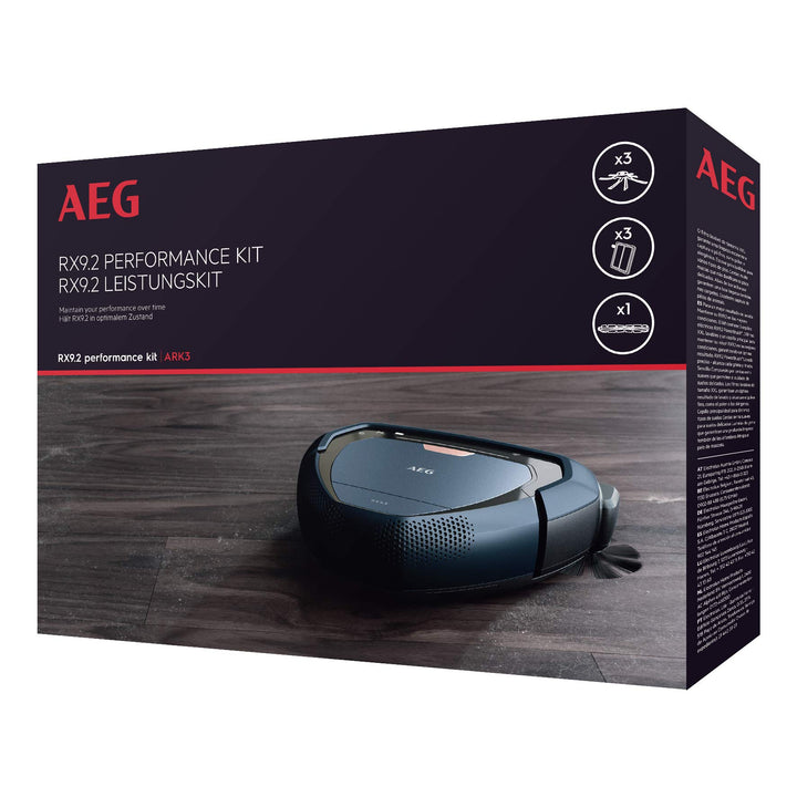 AEG ARK3 Performance Kit für Saugroboter RX9-2 (1 Bürstenrolle für Verschiedene Böden, 3 XXL Filter