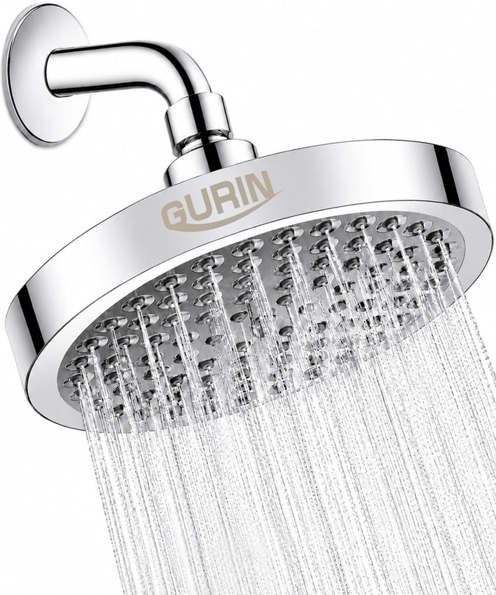 Gurin Duschkopf, Hochdruck, Regen-Duschkopf, Luxus-Badezimmer, mit verchromter Oberfläche, verstellb