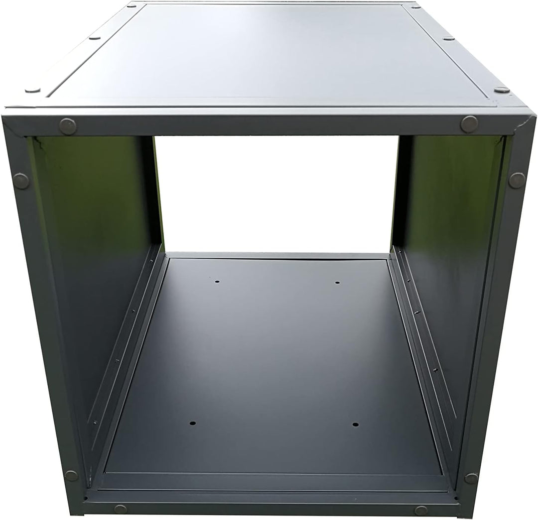 GRASEKAMP Qualität seit 1972 Box Anmachholz zu Kaminholzunterstand Kaminholzlager 48x48x70cm, grau,