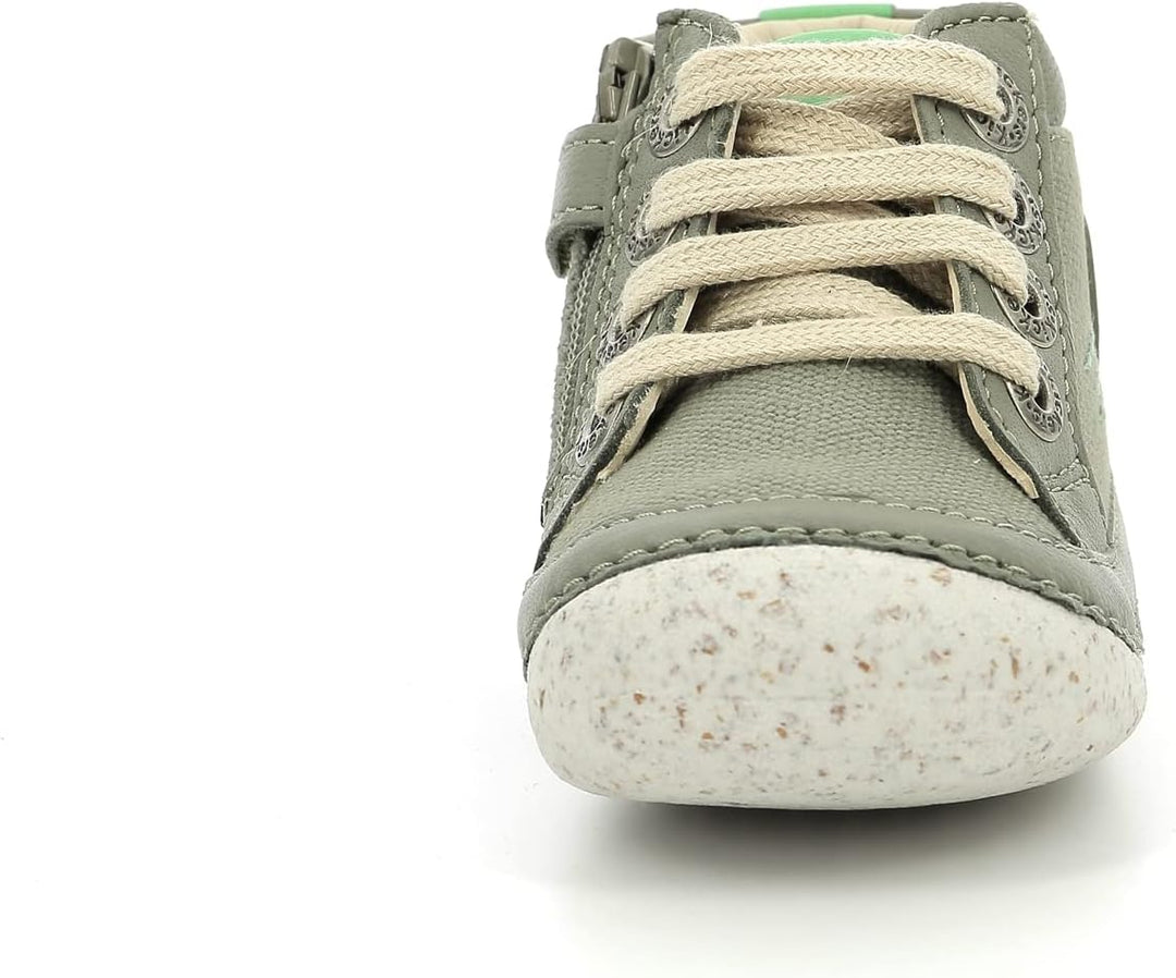 Kickers Unisex Kinder Sonistreet Stiefelette 18 EU Khaki Grün, 18 EU Khaki Grün