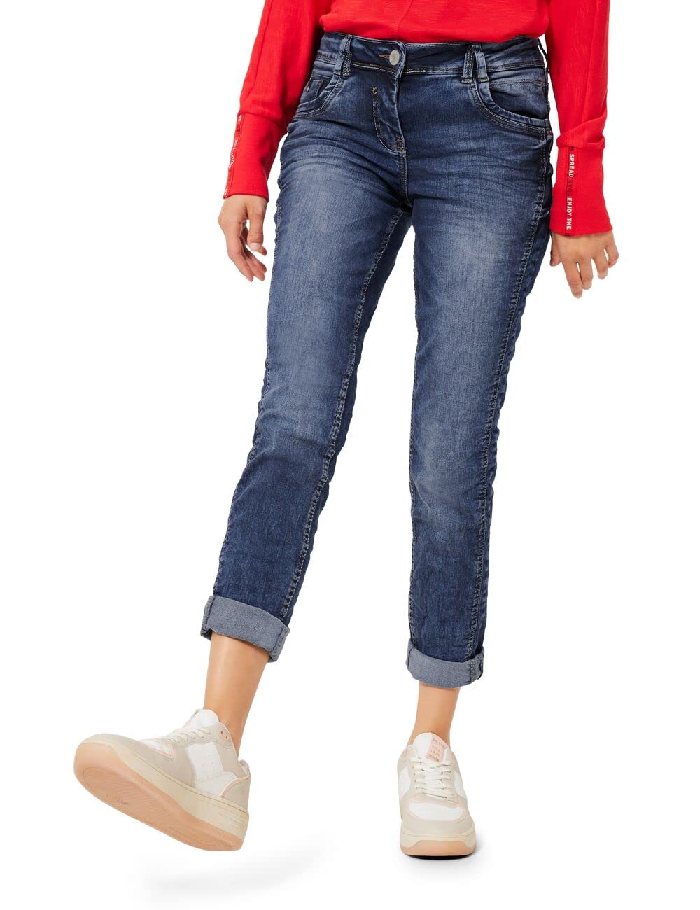 Cecil Damen Jeans 25 Mid Blue Used Wash (Blau), 25 Mid Blue Used Wash (Blau)