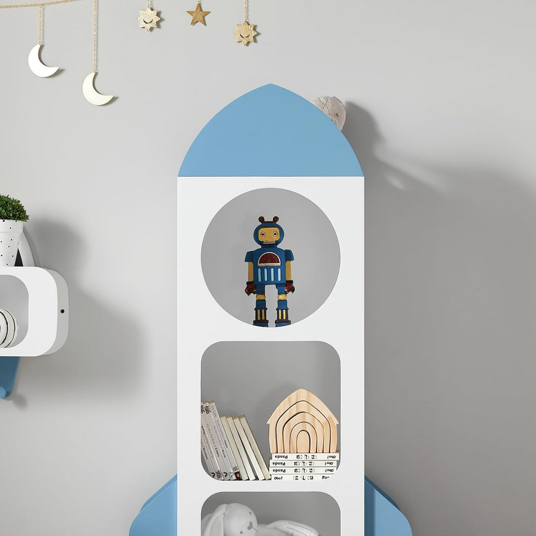 SoBuy KMB87-W Kinderregal Bücherregal Kinderzimmer Regal Aufbewahrungsregal für Kinder Kinderzimmer