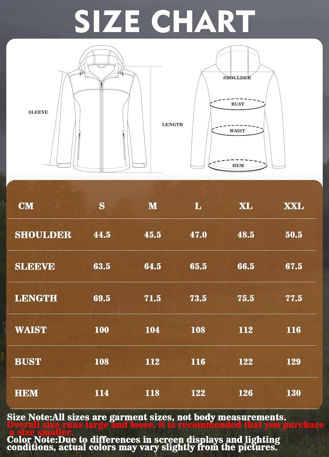 ATLASLAVA Damen Softshelljacke Wasserdichte Atmungsaktive Leichte Fleece Kapuze Übergangsjacke Laufe