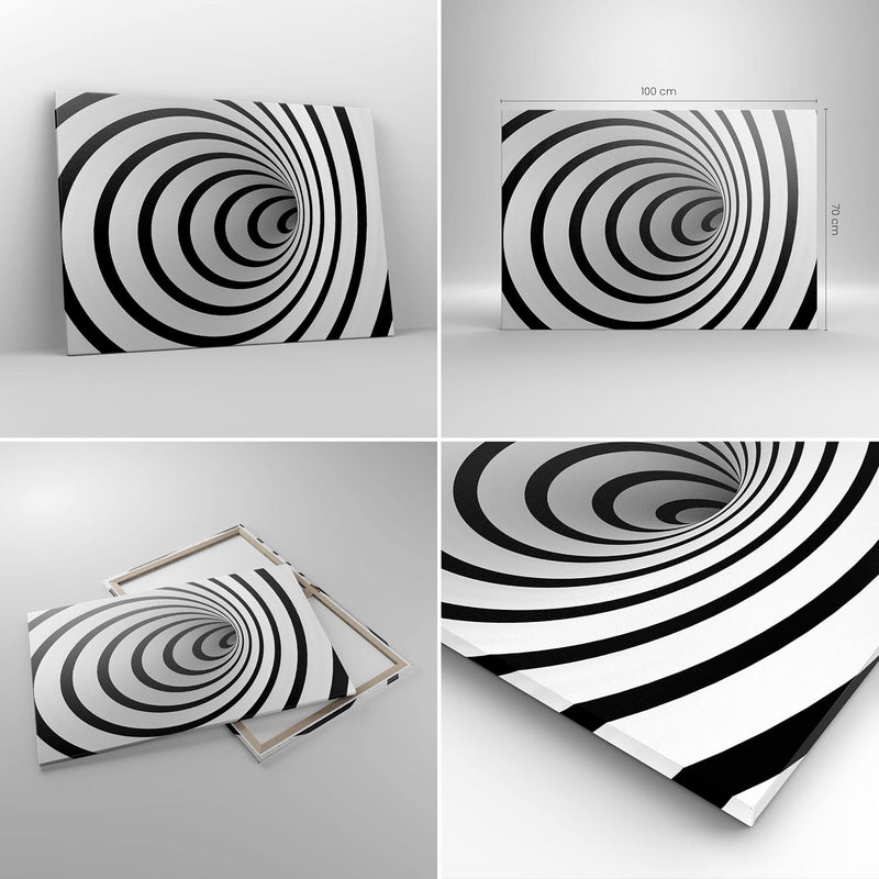 Bilder auf Leinwand 100x70cm Leinwandbild Spirale abstrakt komposition Gross Wanddeko Bild Schlafzim