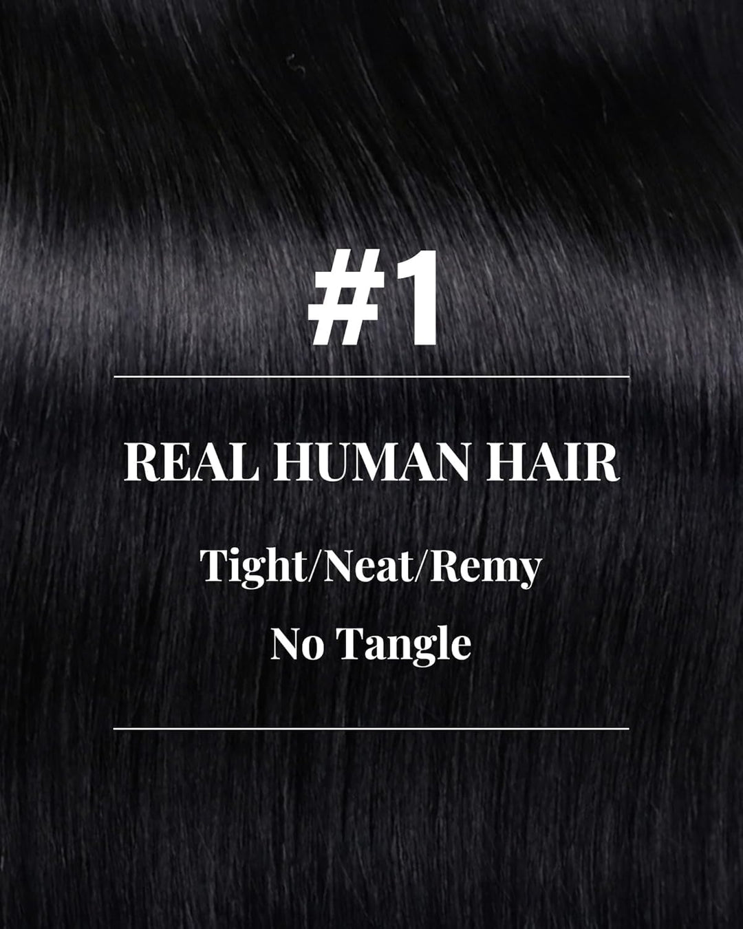 Hetto Tressen Echthaar Schwarz 55cm 100g - Voluminöse Weft Extensions für Langhaar, Ideale Basis für