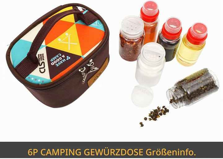MKNZOME Outdoor Seasoning Gewürzbehälter Portable kleiner Salzstreuer BBQ Gewürzflasche Set Transpar