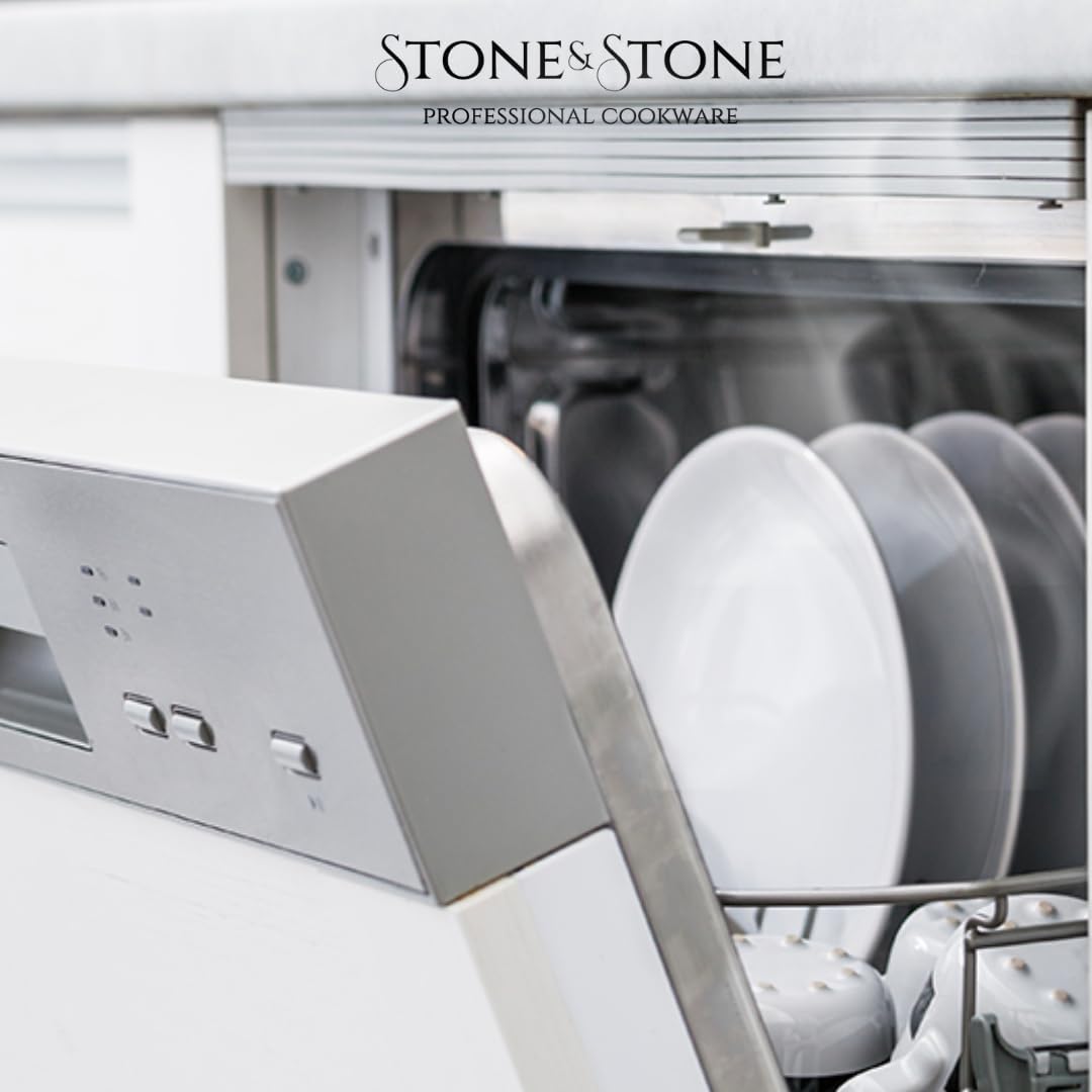 Stone&amp;Stone Antihaft-Grillpfanne 28 cm | quadratische Grillplatte mit abnehmbarem Griff | Induktions