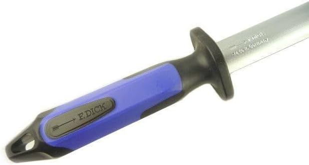 Dick Wetzstahl 30 cm oval - Messerschärfer mit Standardzugzug - Griff blau-schwarz