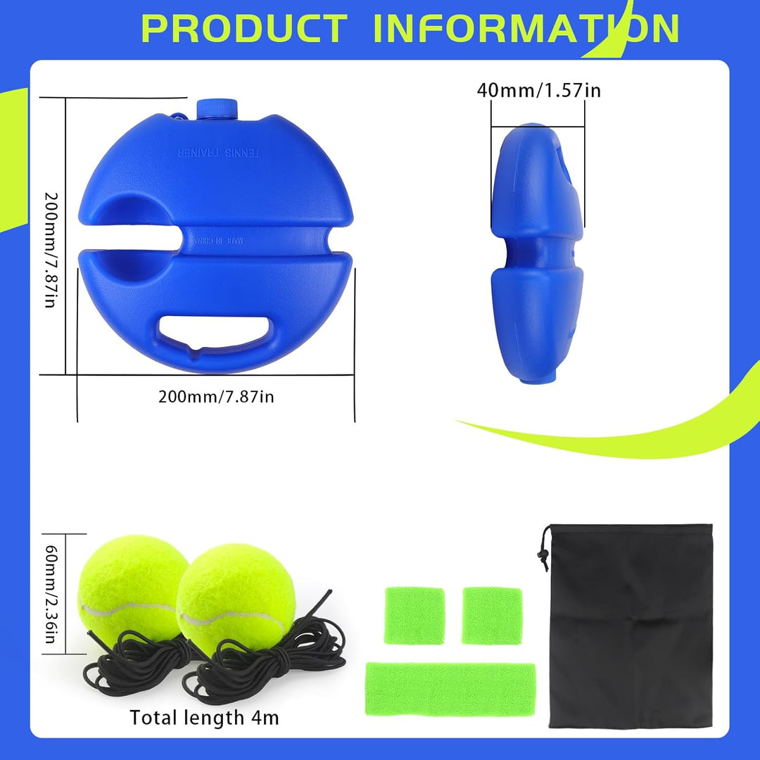 Tennis Trainer Tennistrainer mit 2 Twistball Ersatzball mit Schnur Tennistraining Tennistrainer Gumm