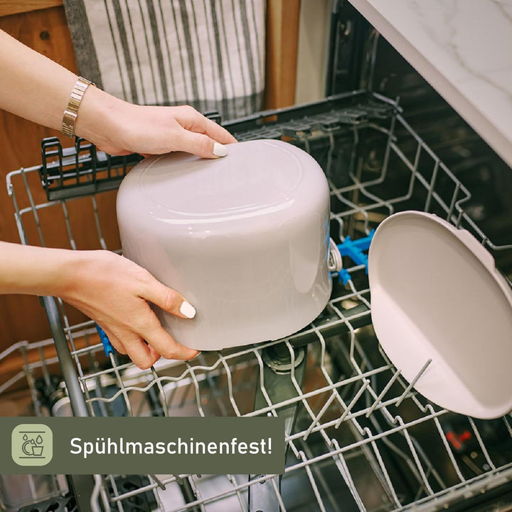 Lemodo Organko Daily Cappuccino, Biomülleimer Küche 3,3 l – formschöner Komposteimer aus recyceltem