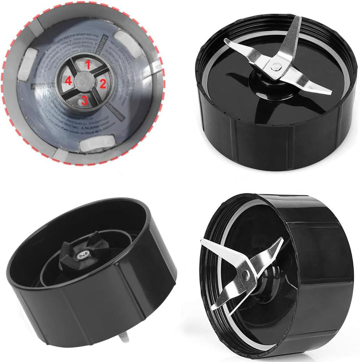 3 Stk Ersatz Entsafter Klingen für Magic Bullet Mixer, Ersatzklinge mit Dichtungen Zubehör für Magic