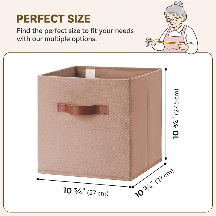 GRANNY SAYS Aufbewahrungswürfel Stoff, 6 Stück Aufbewahrungsboxen für Würfelregal, Regalkörbe 27x27