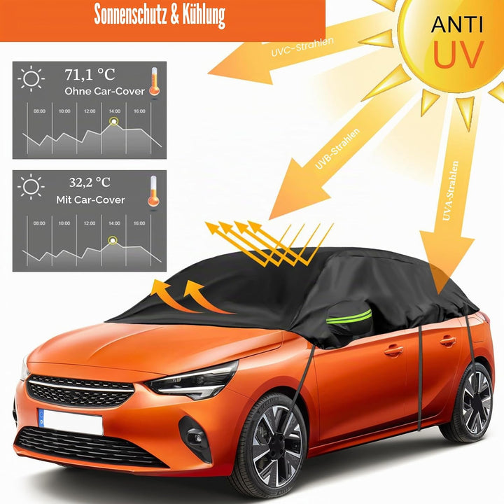 Halbgarage für 2006-2014 O-pel Corsa D, 2014-2019 O-pel Corsa E, 2019-2023 Corsa F, Schwarz Massgesc