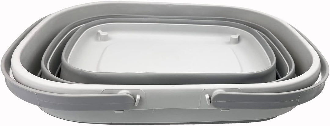 SAMMART 17L Faltbarer Korb mit Griff – Tragbarer Outdoor-Picknickkorb/Krater und 360° drehbare Räder