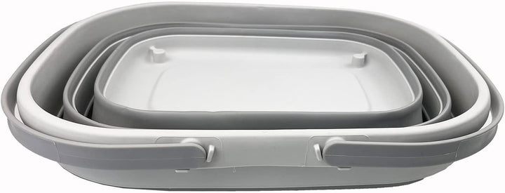 SAMMART 17L Faltbarer Korb mit Griff – Tragbarer Outdoor-Picknickkorb/Krater und 360° drehbare Räder