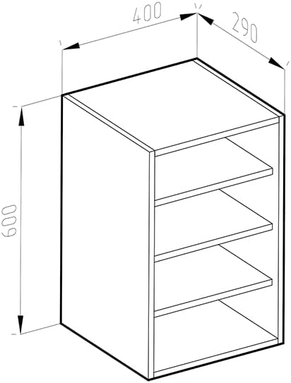 Vicco Hängeschrank R-Line, Goldkraft Eiche/Goldkraft Eiche, 40 cm Goldkraft Eiche Regalhängeschrank