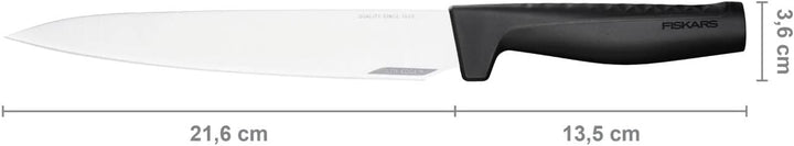 Fiskars Tranchiermesser, Hard Edge, Elegantes Design, Gesamtlänge: 35,1 cm, Rostfreier Stahl/Kunstst