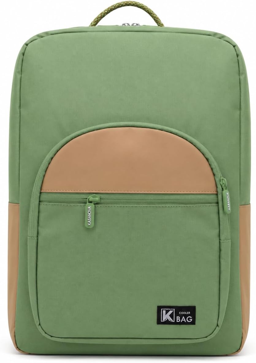 KASANOVA Thermo-Rucksack mit Taschen, grün, 30 x 19 x 44 cm
