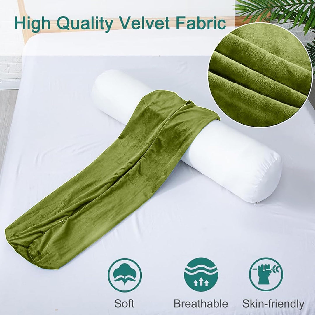 Body Pillow for Adults, Full Body Pilllow for Sleeping, Long Round Cervical Pillow, Bolster Side Sle