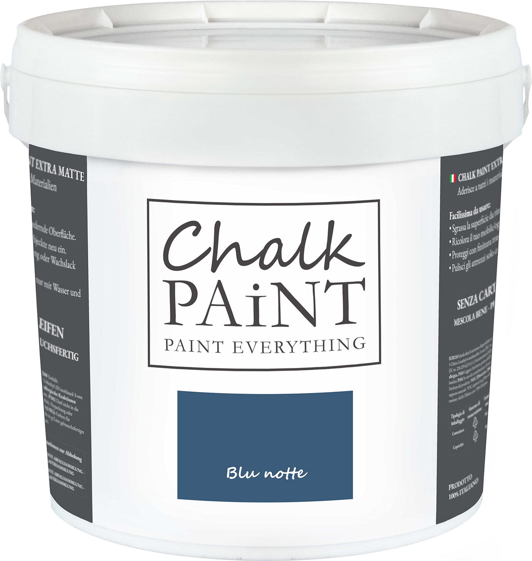 Chalk Paint Everything® Blu notte Kreidefarbe Wasserbasis für Alle Oberflächen einfach zu verarbeite