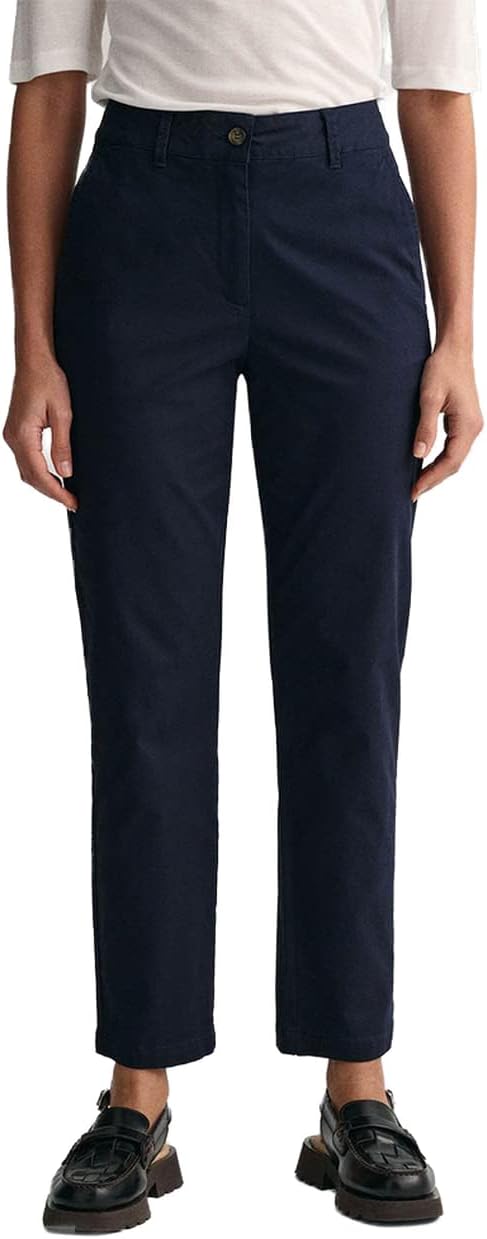 GANT Damen Slim Chinos Klassische Hose, Evening Blue