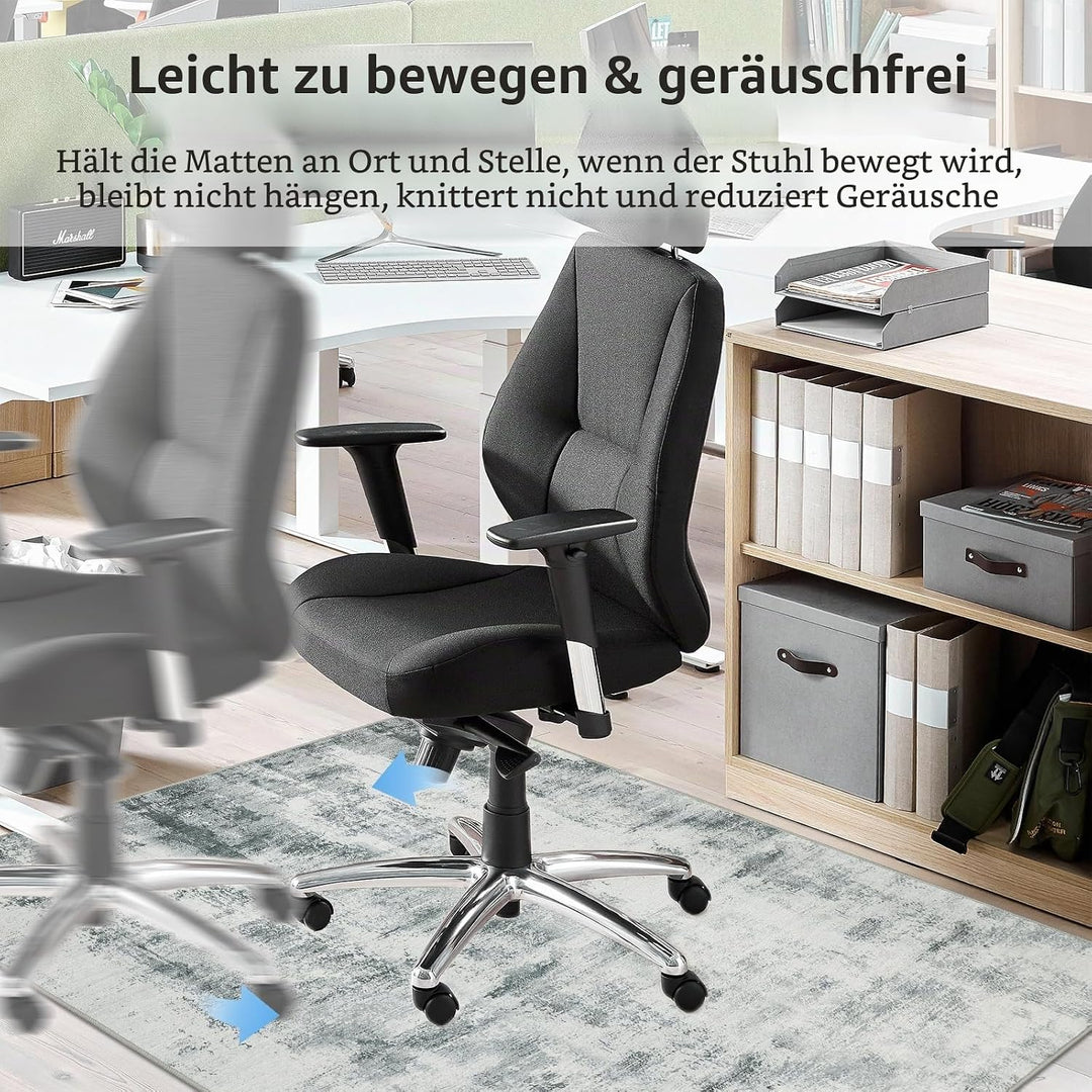 Famibay Bodenschutzmatte BüRostuhl 120x150cm Schreibtischstuhl Unterlage Grau Bodenmatte rutschfest