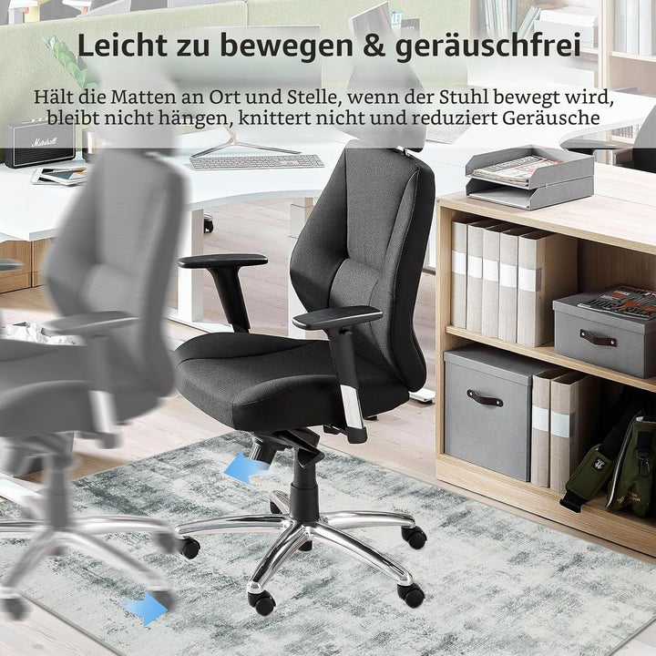 Famibay Bodenschutzmatte BüRostuhl 120x150cm Schreibtischstuhl Unterlage Grau Bodenmatte rutschfest