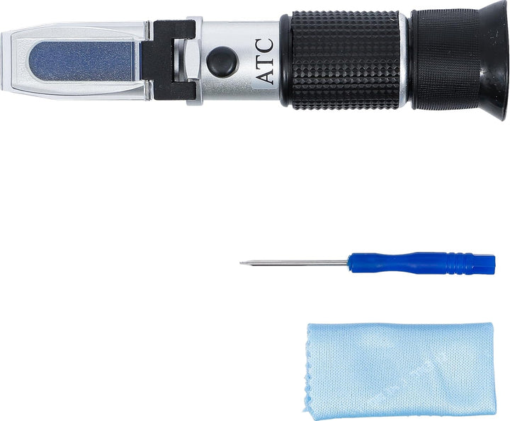 BGS 1824 | Refraktometer | 4-tlg. | Prüfer für Frostschutz, Kühlwasser, AdBlue, Refraktometer