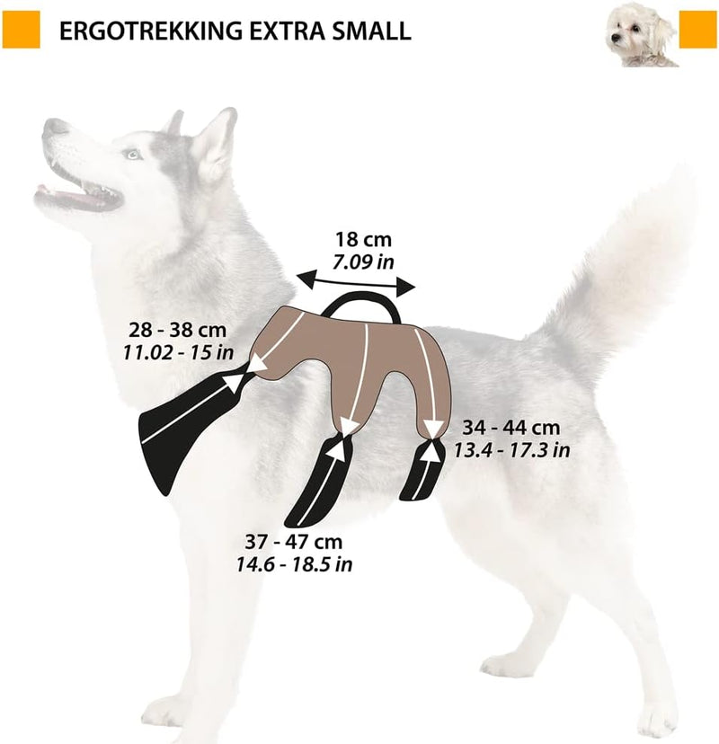 Ferplast Ergonomisches Hundegeschirr kleine Hunde ERGOTREKKING XS, Geschirr Hund Sechs Verschlüsse M