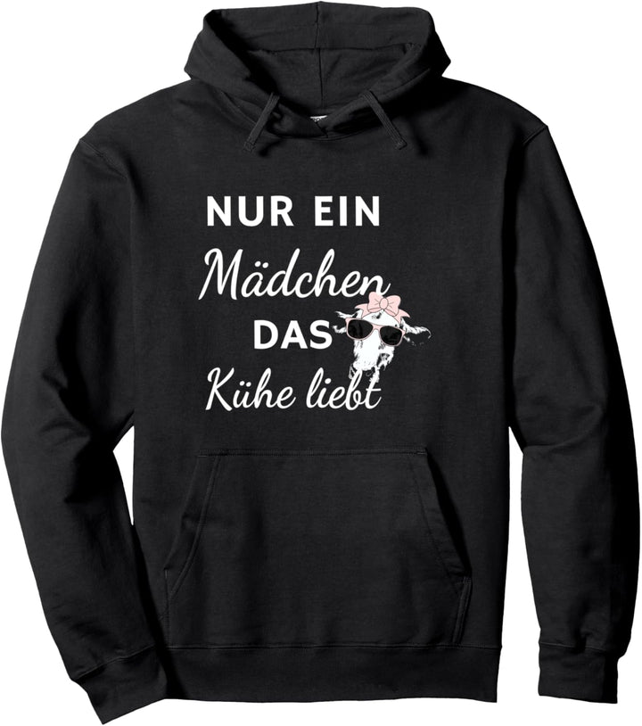 Nur ein Mädchen das Kühe liebt - Landwirtschaft Kuh Geschenk Pullover Hoodie