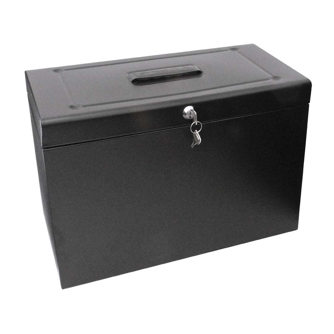 Cathedral 22 x 17 x 10 Zoll Metallisches Home-File Foolscap, Schwarz