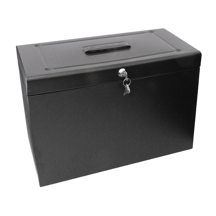 Cathedral 22 x 17 x 10 Zoll Metallisches Home-File Foolscap, Schwarz