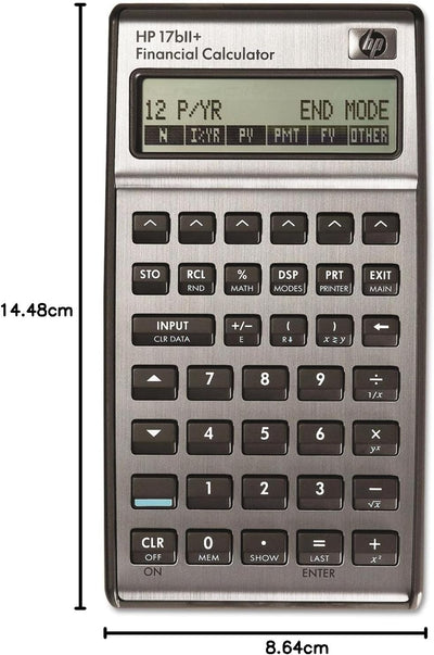 HP-17 B II Plus Hewlett Packard Finanzrechner Eingabelogik: Algebraisch/UPN