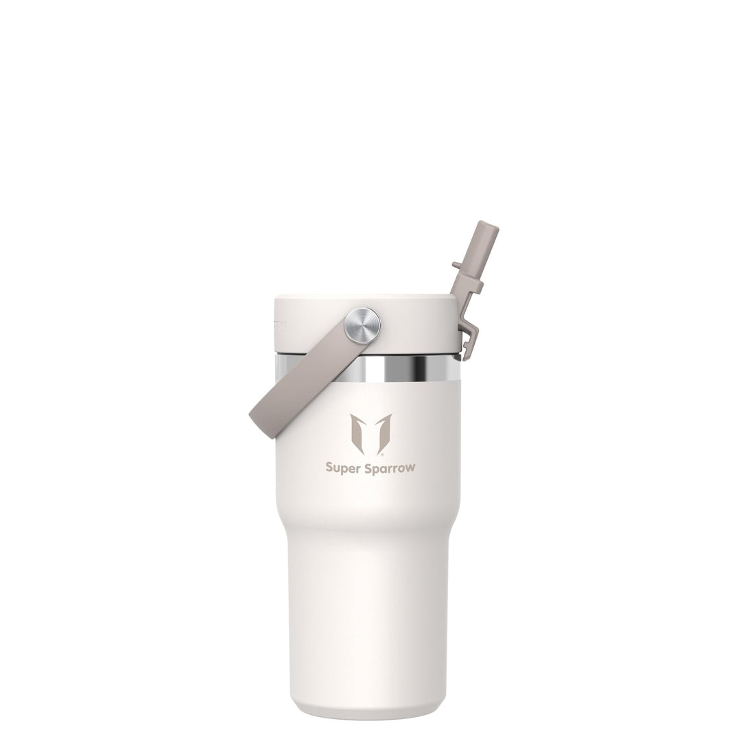 Sparrow Trinkflasche Edelstahl - Twistpath Thermosflasche mit Flex-Strohhalmdeckel - 620ml - BPA-fre
