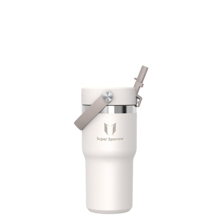 Sparrow Trinkflasche Edelstahl - Twistpath Thermosflasche mit Flex-Strohhalmdeckel - 620ml - BPA-fre